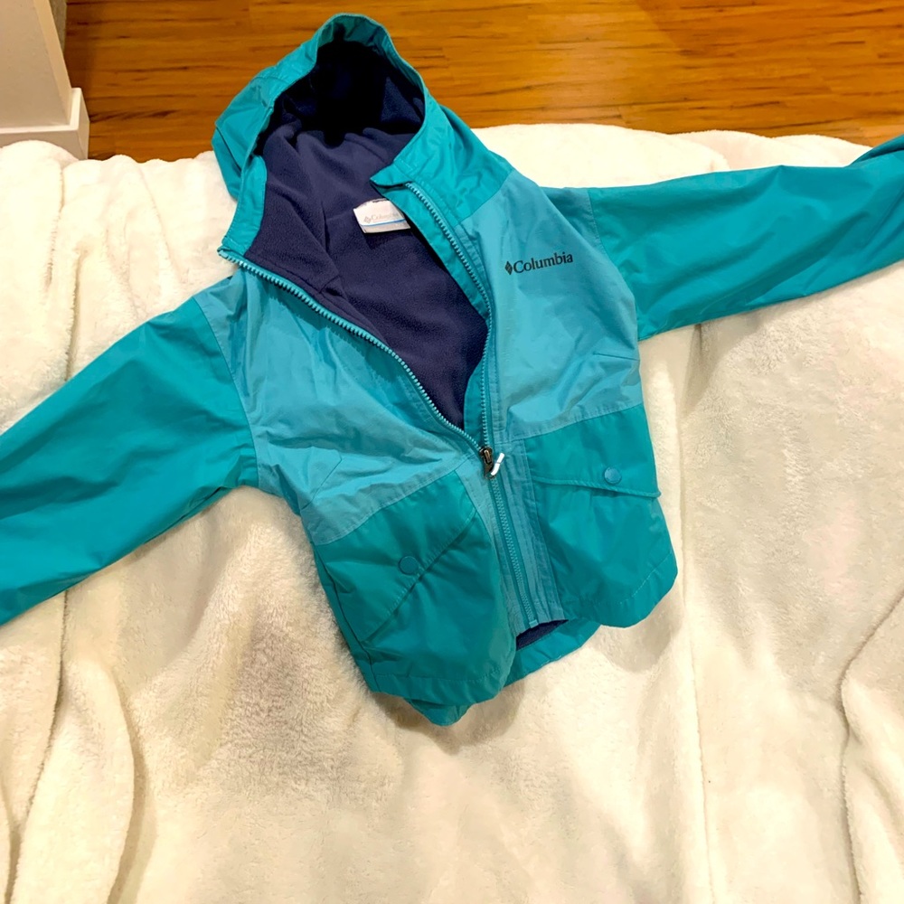 Columbia insulated rain coat kids xxs